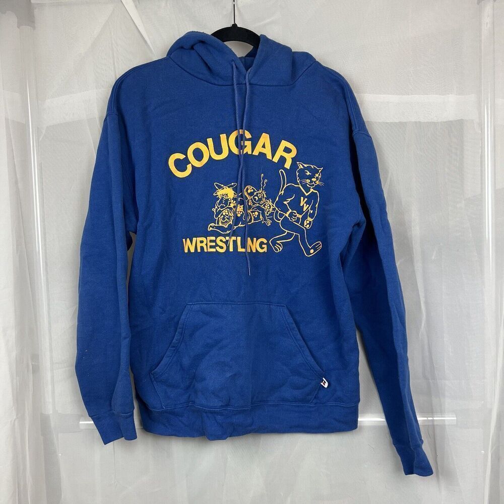 Vintage 80s Cougar Wrestling graphic sweatshirt retro sporty athletic